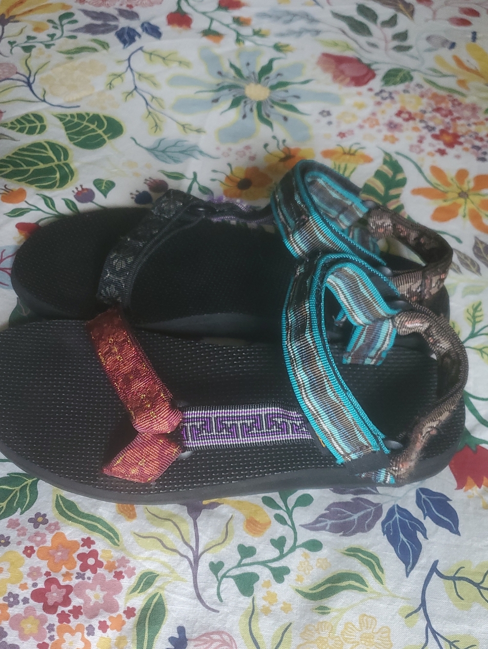 Teva Universal Boho Hippie Women's Adjustable Colorful Sandals Size 9 - Picture 2 of 5